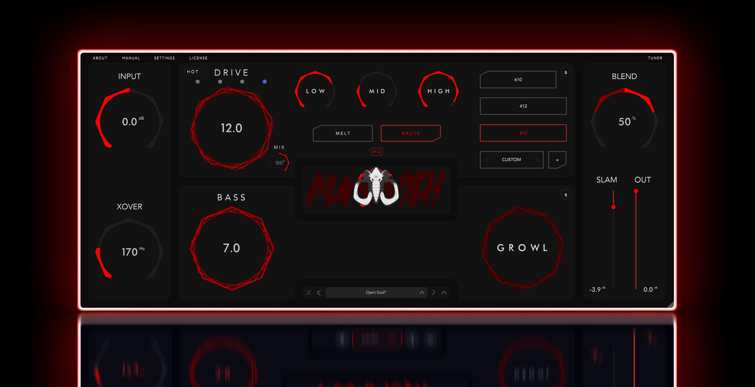 Mammoth main interface