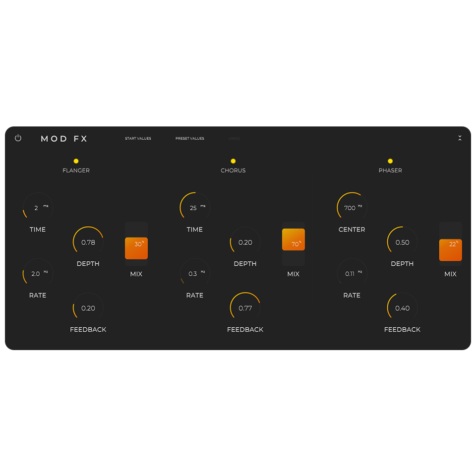 Modulation effects section